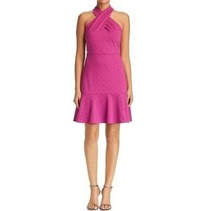 NWT htf REVOLVE Le Gali Sherry Embellished Halter Mini Dress Pink S